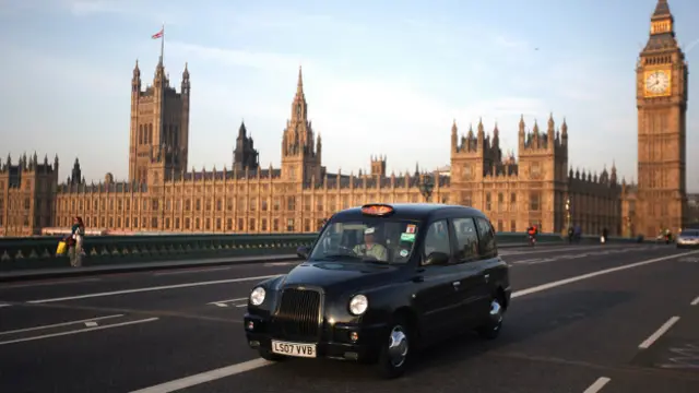 Черное такси в Лондоне