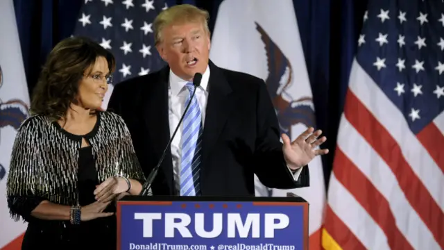 Sarah Palin y Donald Trump