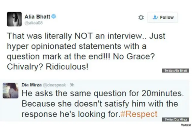 Al entrevistador le llovieron críricas por las redes sociales.