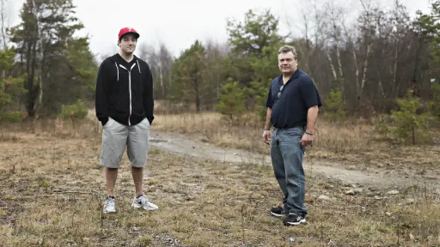 Justin Smith y su papá, Don Smith 