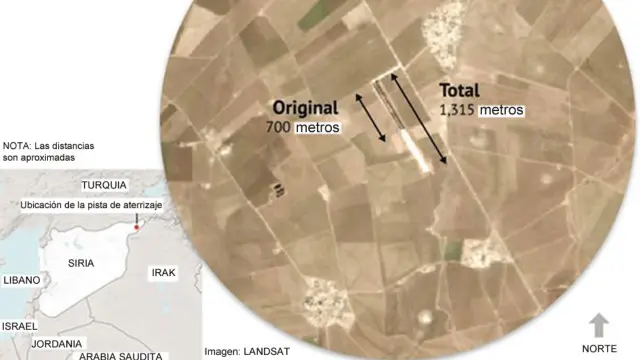 La imagen satelital fue tomada el 28 diciembre de 2015.