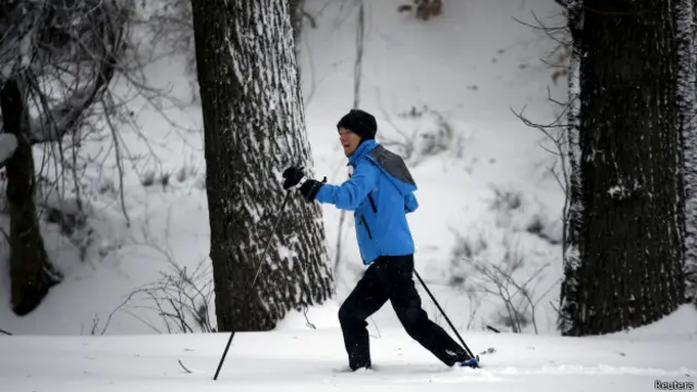 अमरीका में बर्फीला तूफ़ान