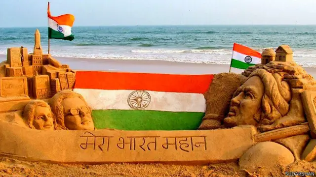 सैंड आर्टिस्ट सुदर्शन की कलाकृति