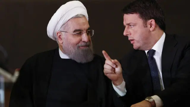 دعا الرئيس الإيراني روحاني رئيس الوزراء الإيطالي ماتيو رينزي إلى زيارة طهران