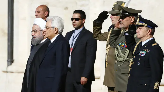 مراسم استقبال رسمی و دیدار آقای روحانی با سرجیو ماتارلا در کاخ کوئینیراله