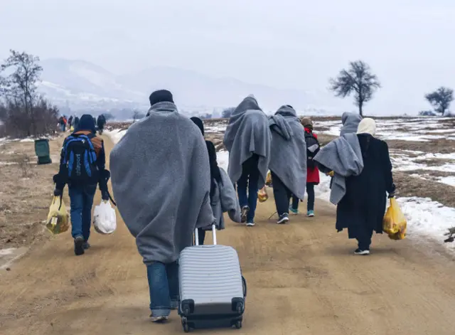 Группа мигрантов