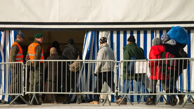 Лагерь мигрантов на границе Словении и Австрии