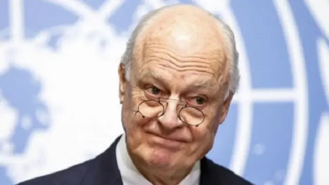 مبعوث الأمم المتحدة لسوريا ستيفان دي ميستورا التزم الصمت إزاء الجهات التي دعاها للانضمام لمحادثات السلام