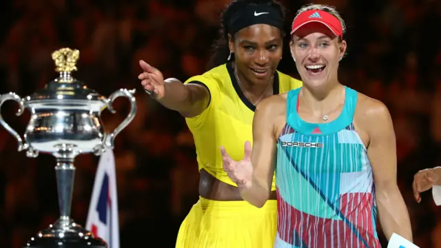 سرینا ولیمز نے کربر کو مخاطب کر کے کہا کہ ’تمہیں مبارک ہو۔ تم اس ٹائیٹل کی حقدار تھیں اور میں تمہاری جیت پر بہت خوش ہوں۔‘ 