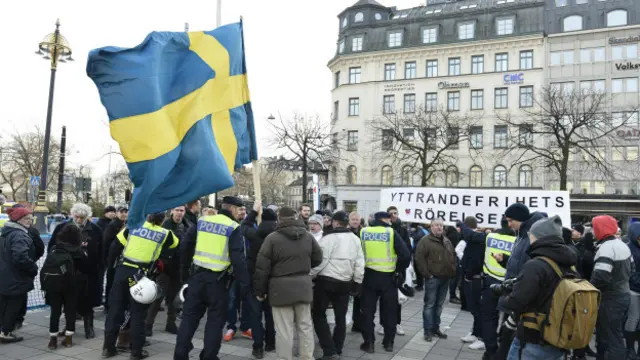 Las manifestaciones antiimigrantes se han incrementado en Suecia.