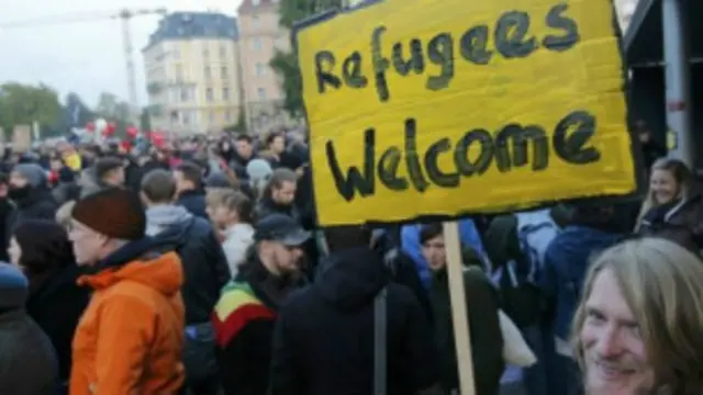 Alemania dando la bienvenida a los refugiados: "Welcome Refugees"