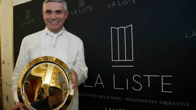 Benoit Violier con el galardón de La Liste