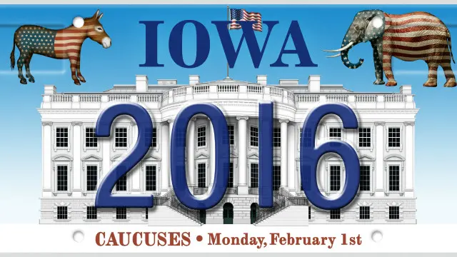 Placa de carro comemorativa celebra primária de Iowa neste 1º de fevereiro 
