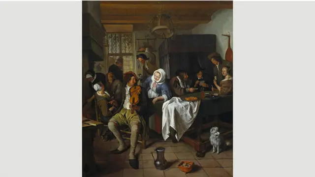 Ян Стен, голландский художник XVII века, специализировался на сценах пьяного веселья в тавернах