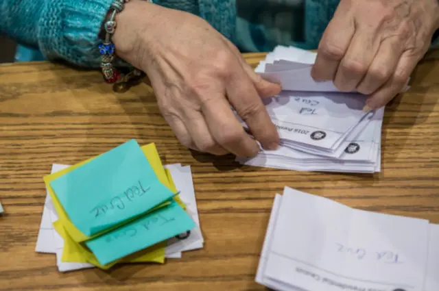 Подсчет голосов на праймериз в Айове