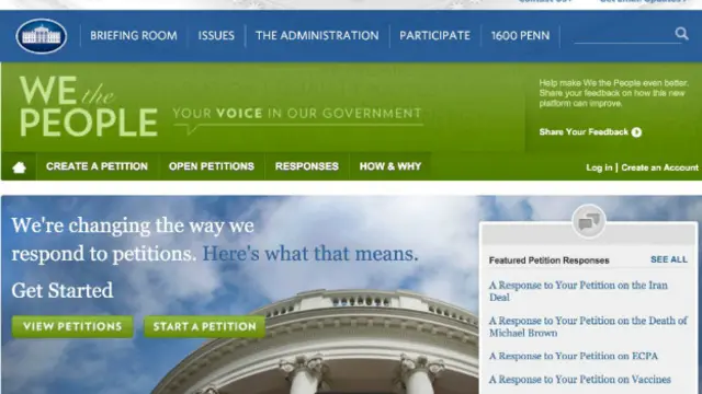 美国的“WE THE PEOPLE”网站