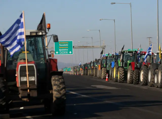 Протесты греческих фермеров