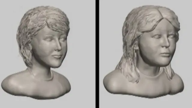 Imagen reconstruida en 3D de las adolescentes