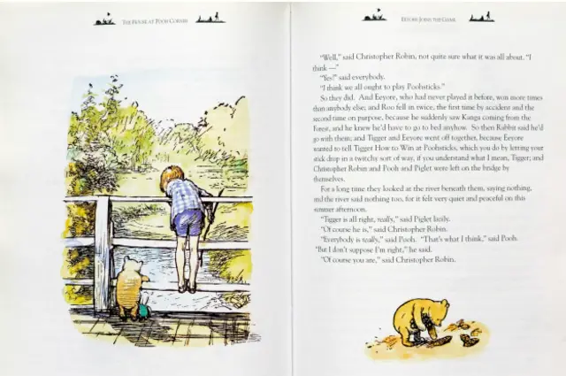 Una página ilustrada de Winnie the Pooh