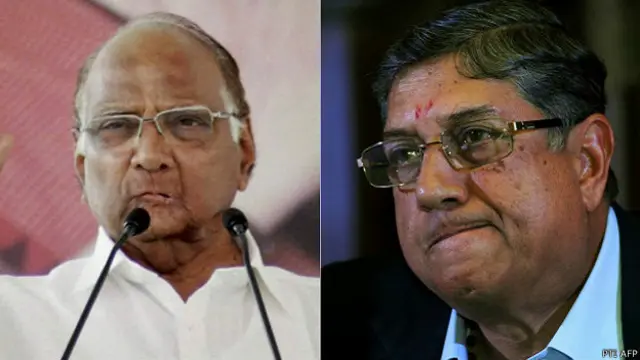 शरद पवार और एन श्रीनिवासन