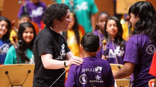 Gustavo Dudamel con la Orquesta Juvenil de Los Ángeles