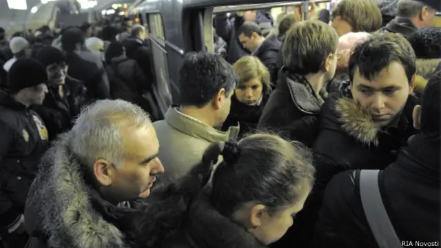 Давка в метро