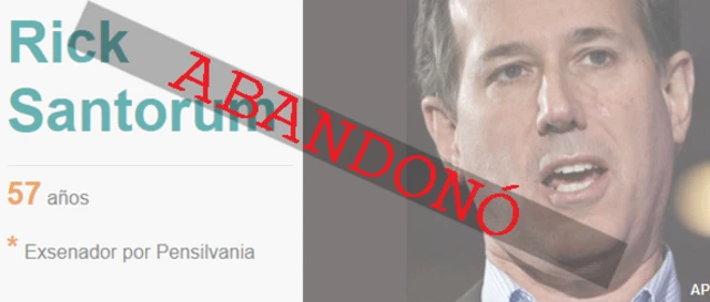 Rick Santorum abandonó la carrera presidencial.