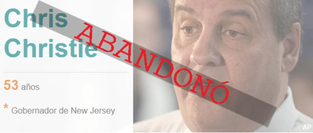 Chris Christie abandonó la carrera presidencial.