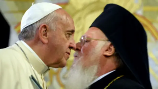 El papa Francisco y el patriarca Bartolomé