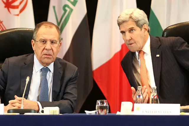 Uluslararası Suriye Destek Grubu'nun çatışmasızlık çağrısını ABD Dışişleri Bakanı John Kerry, Rus mevkidaşı Sergey Lavrov ile birlikte açıkladı.