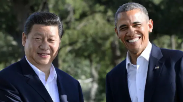 习近平和奥巴马握手