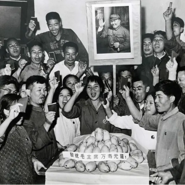 اکتوبر 1968 میں بیجنگ میں قومی دن کی پریڈ میں بھی آم جا بجا نظر آئے۔