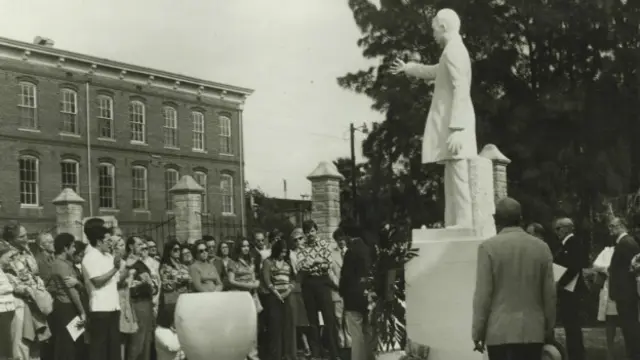 Parque José Martí en Ybor City, Tampa (Florida), 1985.