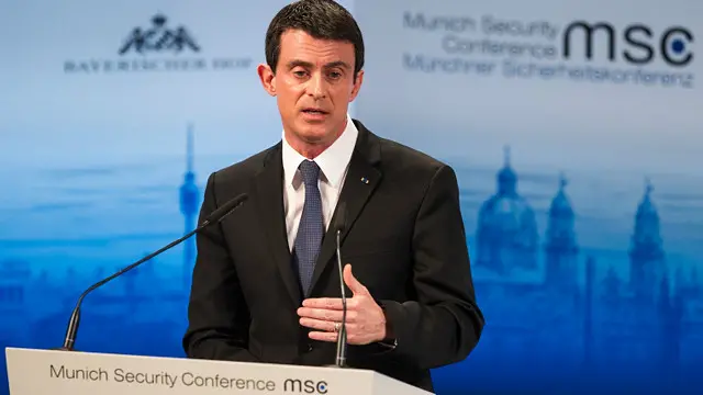 مانوئل والاس، نخست وزیر فرانسه، در کنفرانس امنیتی مونیخ