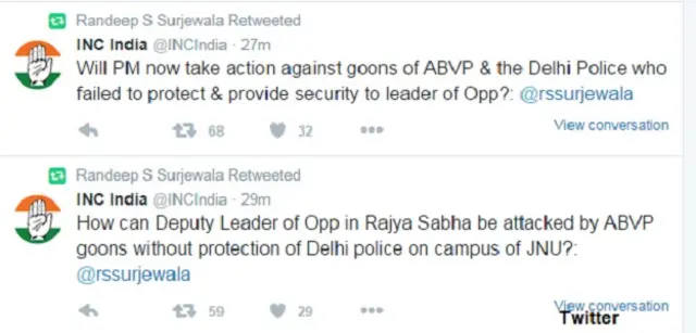 कांग्रेस का ट्वीट