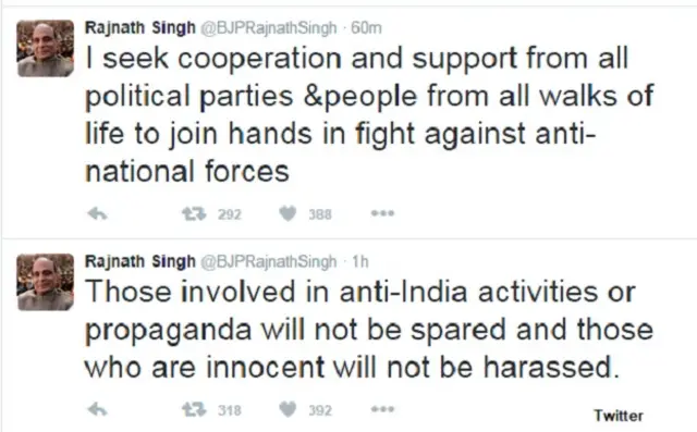 राजनाथ सिंह ट्वीट