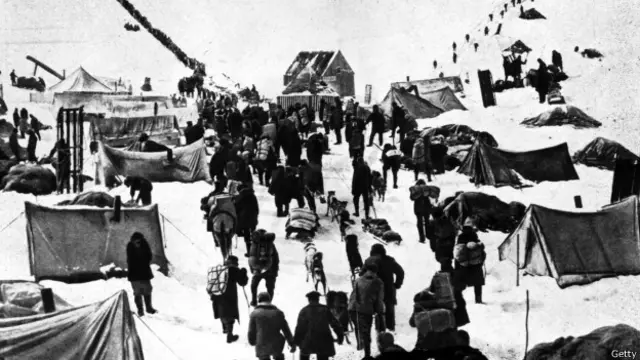 1895 年克朗代克地區的活動房