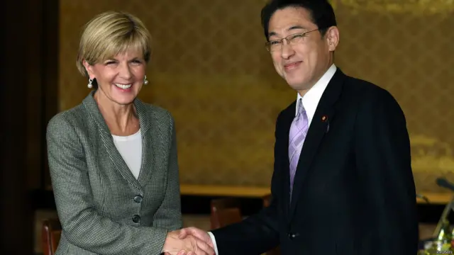 澳大利亞外長畢曉普周一晚與日本外相岸田文雄會談中,已討論過潛艇問題