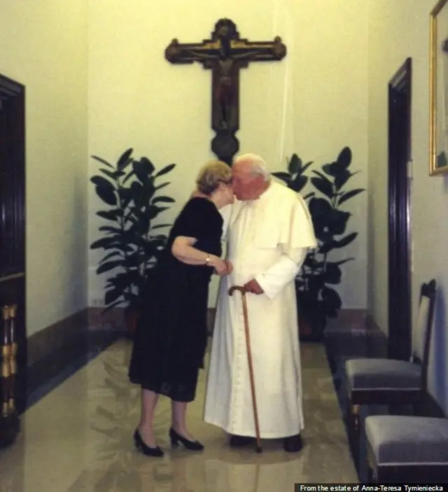 Пані Тименецька і папа Іван Павло ІІ у Ватикані