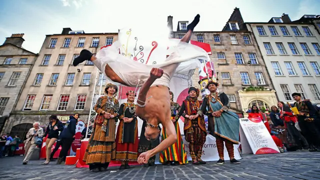 Во время международного эдинбургского театрального фестиваля "Фриндж"