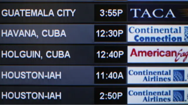 Anuncio de vuelo charter con destino a La Habana