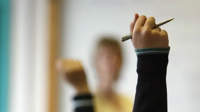 Поднятые руки в классе