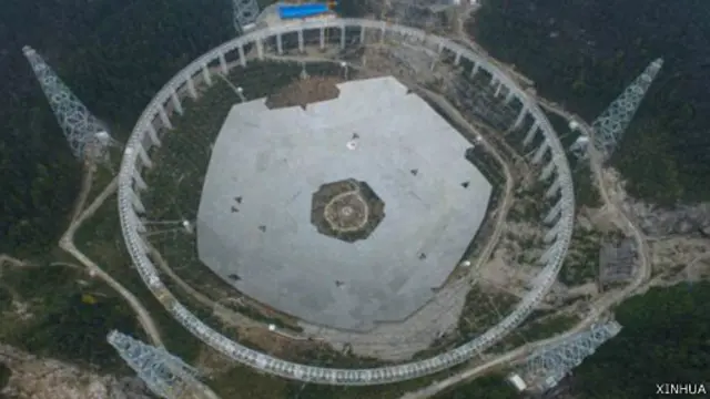 卫报说,自2011年动工,耗资12亿元人民币的“观天巨眼”射电望远镜在启动前,FAST所在的贵州平塘县克度镇金科村的9110名村民需要搬家。