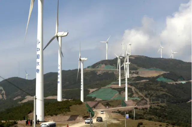 Turbinas de viento en China