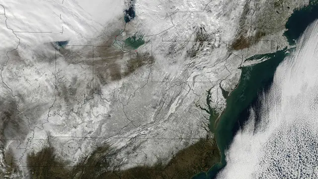 На снимке со спутника виден масштаб бурана