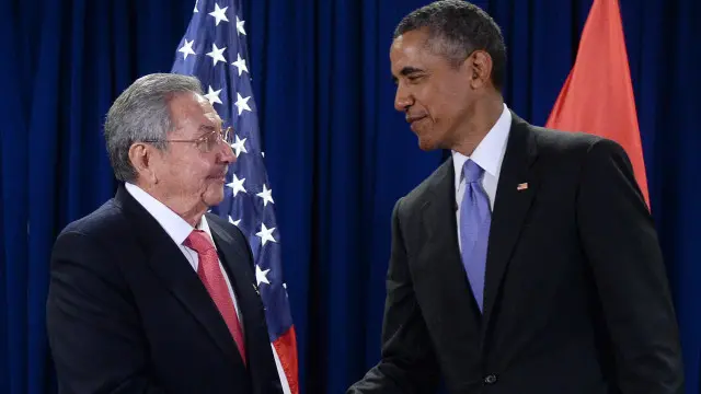 Obama y Raúl Castro