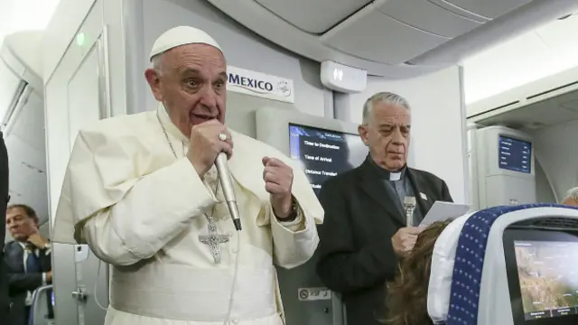 El Papa saliendo de México