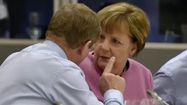 Ангела Меркель на ужине