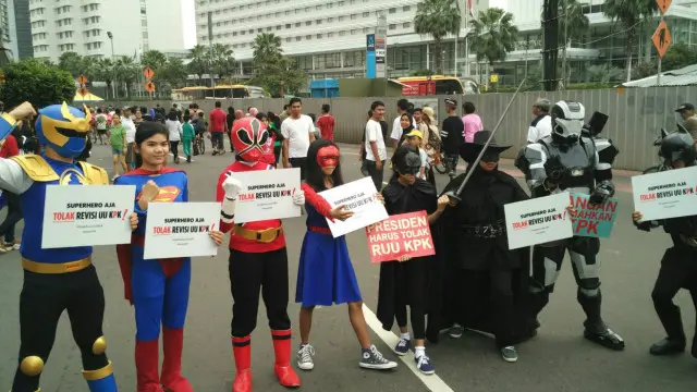 Aksi penolakan revisi Undang-Undang KPK dilakukan sejumlah kalangan masyarakat.