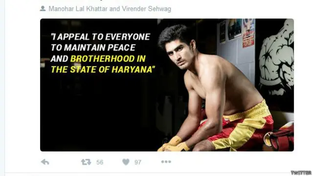 विजेंदर सिंह का ट्वीट हुआ रीट्वीट